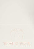 Fine Invite Papers 10 Piece Baby Footprint Shower Foil Stamped Thank You Card, Pink