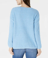 Style & Co. Women's Sweater Vneck Cozy Pullover Blue XL