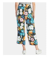 Rachel Roy Womens New Blue Floral Cropped Casual Pants S