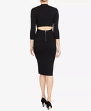 Rachel Roy Back-Cutout Sweater Dress, Black, L