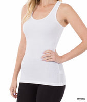 Zenana Women Rayon Ribbed Raceback Tank Top