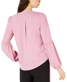 Bar III Women's Blouson-Sleeve Surplice Top, Evening Mauve, X-Large