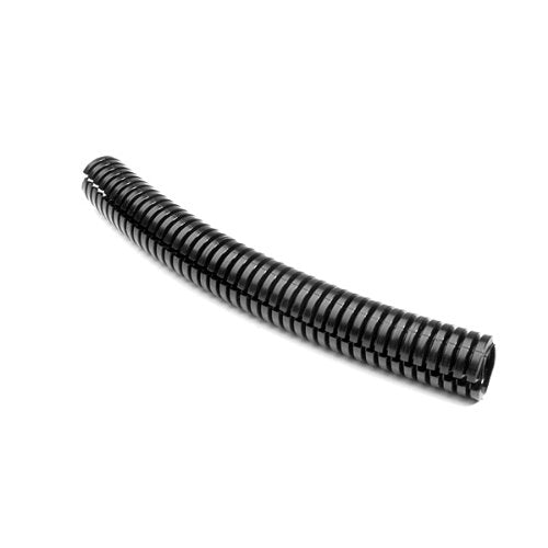 Hellermann Tyton 169-60018 Convoluted Tubing, Slit, 0.375" Diameter, PA6, Black, 100ft Length