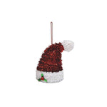 Amscan Hanging Tinsel 3-D Santa Hat | Christmas Decoration