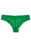 HEIDI BY HEIDI KLUM Mesh and Lace Cheeky Bikini H3 Deep Green XL-Dark Green-XL