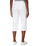 Karen Scott Button-Cuff Capri Pants (Bright White, 10)