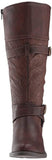 Easy Street Women's Kelsa Plus Harness Boot, Brown/Embossed, 6 W US