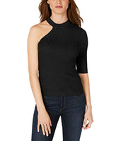 Bar III One-Shoulder Sweater (Deep Black, M)