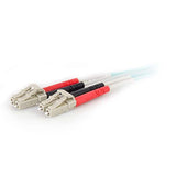 C2G Fiber Optic Cable - LC-LC 50/125 Duplex Multimode PVC Fiber Cable, Aqua 19.7 Feet