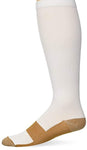 Remedy Health Premium Calves High Copper Compression Socks Aid in Blood Circulation, White