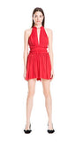 Max Studio London Womens Pleated A-Line Cocktail Dress Red L