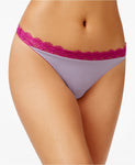 Heidi Klum Women's Lace Thong,  Purple, XL