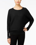 Alfani Petite Mitered Ribbed Dolman-S Modern Metal PM