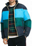 Tommy Hilfiger Mens Colorblocked Puffer Jacket Sky Captain Blue L