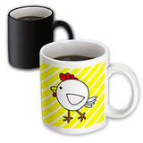 Chicken Dance With Yellow Stripes Mug 11 oz Multicolor