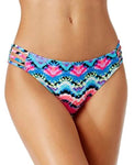 California Waves Rainbow Radio Strappy Hips Bikini Bottom Medium