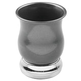 InterDesign Jacqueline Tumbler Cup for Bathroom Vanity Countertops Pearl Black/Chrome