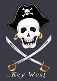 Toland Swashbuckle Key West Decorative Florida Pirate Skull Sword Garden Flag