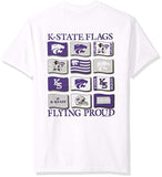 NCAA Kansas State Wildcats Flying Proud Short sleeve, Medium, White