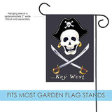 Toland Swashbuckle Key West Decorative Florida Pirate Skull Sword Garden Flag