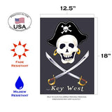 Toland Swashbuckle Key West Decorative Florida Pirate Skull Sword Garden Flag