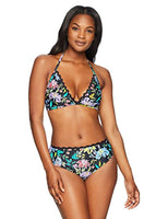 Coastal Blue Women's Standard XX Edge Bikini Top, Ebony Small Floral, L