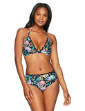 Coastal Blue Women's Standard XX Edge Bikini Top, Ebony Small Floral, L