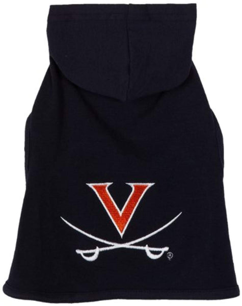 NCAA Virginia Cavaliers Cotton Lycra Hooded Dog Shirt, Small Navy/Orange