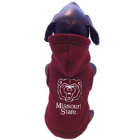 NCAA Missouri State Polar Fleece Hooded Dog Jacket, X-Small