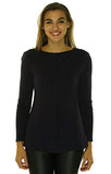 Style & Co. Women's Petites Ribbed Knit Crew Neck Sweater PL