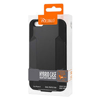 Reiko Silicone Case with Protector Cover with built-in kickstand for iPhone 6 Plus 5.5inch, iPhone 6S Plus 5.5inch - Retail Packaging - Black