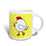 Chicken Dance With Yellow Stripes Mug 11 oz Multicolor