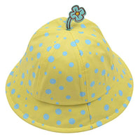 Unisex Baby's Dot Sun Hat Bucket Hat Fishermen Hat UPF 50+ Beach Hat, Yellow