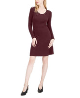 Maison Jules Ribbed Sweater Dress (Ruby Wine, M)