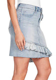 Vintage America Blues Women's Straight Denim Skirt, Wisteria Light 6