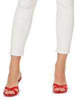 Sanctuary Social Standard Women High-Rise Stripe Skinny Pants Ivory Cream 30