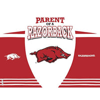 Tervis 1224452 Arkansas Razorbacks Parent Tumbler with Wrap and Red Lid 24oz, Clear