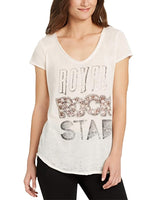 WILLIAM RAST Melange Graphic T-Shirt Royal Rock Star Marshmallow XL