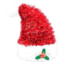 Amscan Hanging Tinsel 3-D Santa Hat | Christmas Decoration