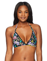 Coastal Blue Women's Standard XX Edge Bikini Top, Ebony Small Floral, L