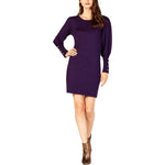 NY COLLECTION Long Bishop Sleeve Dress Dark Purple PXL