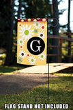 Toland Home Garden Floral Monogram G 12.5 x 18 Inch Decorative Spring Summer Flower Initial Garden Flag