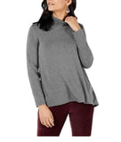 Style & Co Mock Neck Long Sleeve Top Gray Large