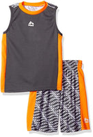 RBX Boys' Little Tank Top and Short Set, neon orange 2-4