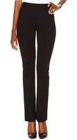 INC International Concepts Women's Petite Flare-Leg Pants Deep Black 8 Petite