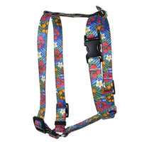 Yellow Dog Design Hibiscus Paradise Roman Style H Dog Harness, X-Large/1" Wide