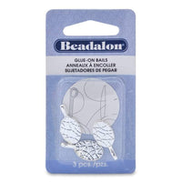 Beadalon 327B-310 Bails, 10-Millimeter-by-23-Millimeter, Package of 3, Silver Plated