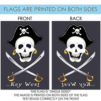 Toland Swashbuckle Key West Decorative Florida Pirate Skull Sword Garden Flag