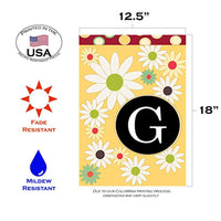 Toland Home Garden Floral Monogram G 12.5 x 18 Inch Decorative Spring Summer Flower Initial Garden Flag