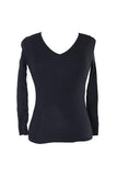 Inc International Concepts Petite Black Multi-Directional Ribbed Sweater PP